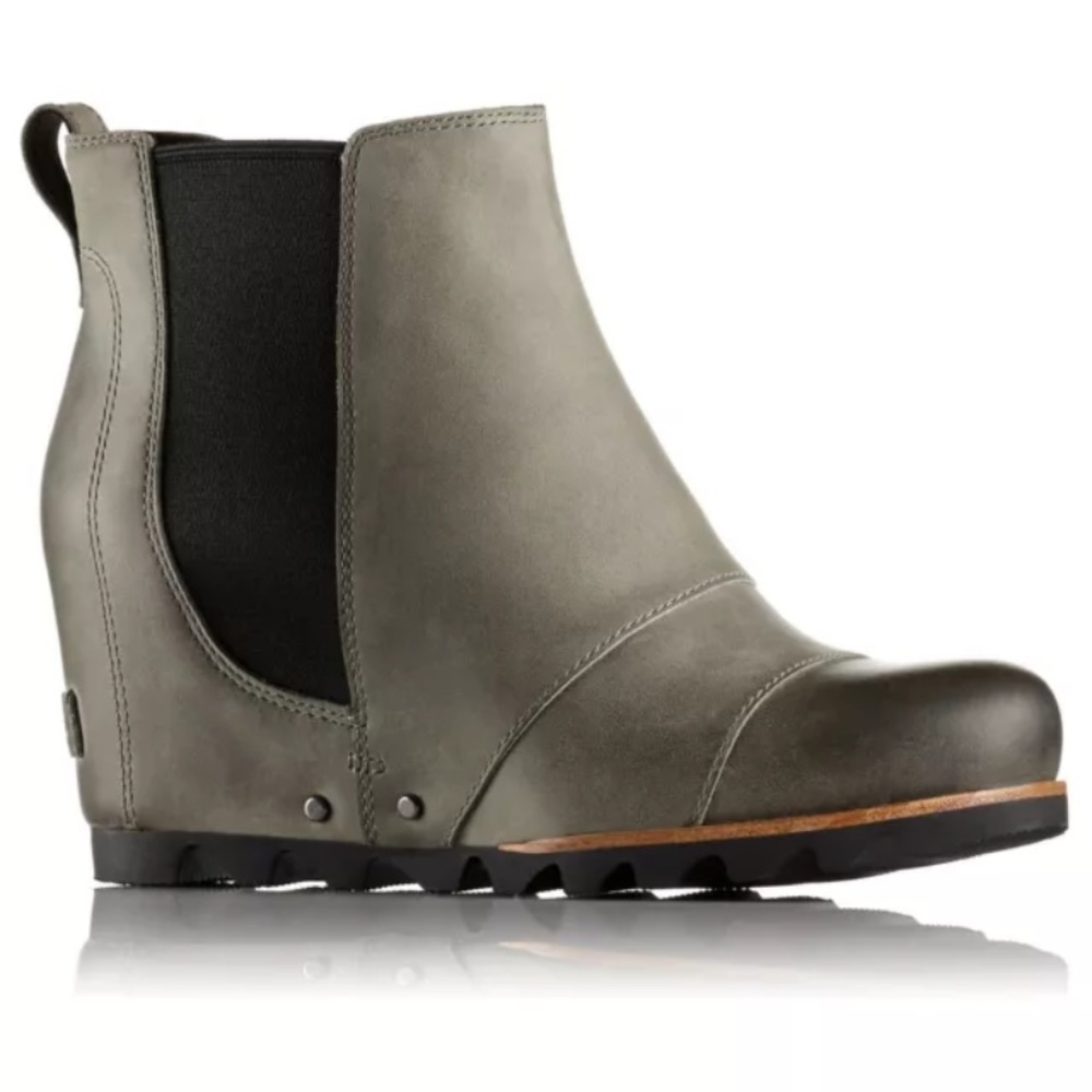 Sorel LEA Wedge Waterproof Black/Grey Women's Size 8.5